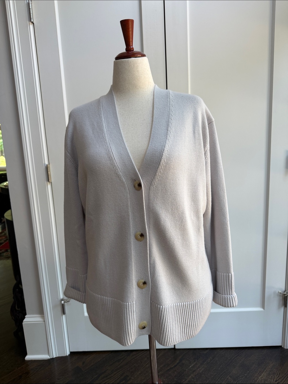 Vince Cream Button-Front Women's Cardigan